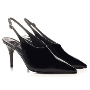 Valentino Garavani Black Sling Pump Le Salon Size 37 MSRP $980